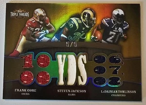 LaDainian Tomlinson/Frank Gore/Steven Jackson /5 2009 Triple Threads Combos Gold - Picture 1 of 2