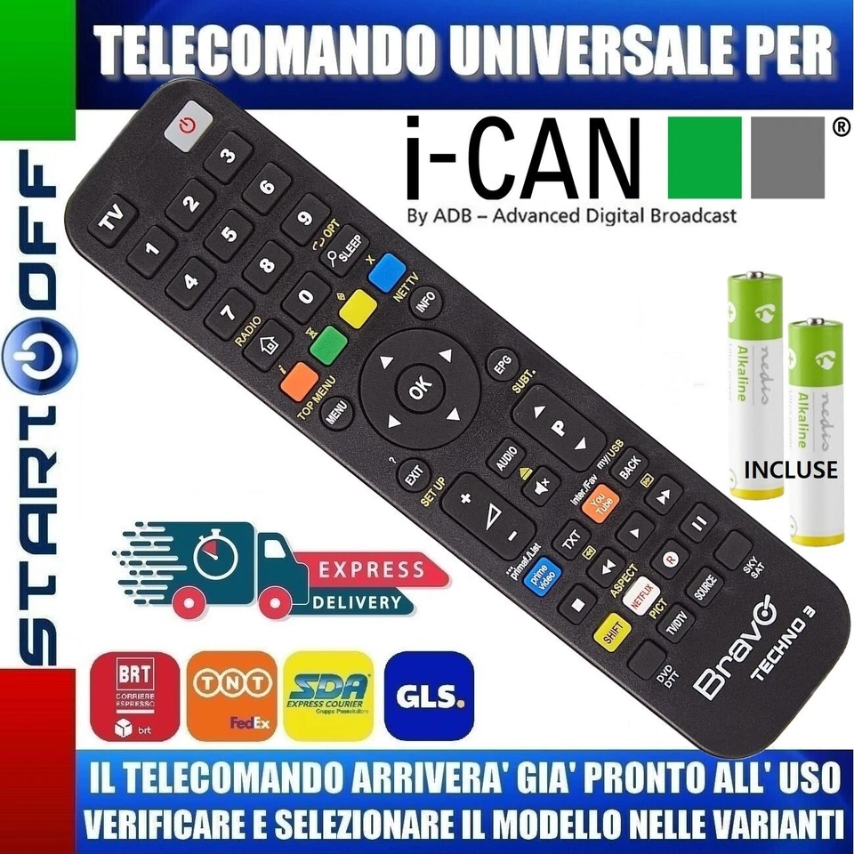 TELECOMANDO ICAN UNIVERSALE CLICCA SUL TUO MODELLO LO RICEVERAI GIA PRONTO - Immagine 1 di 4