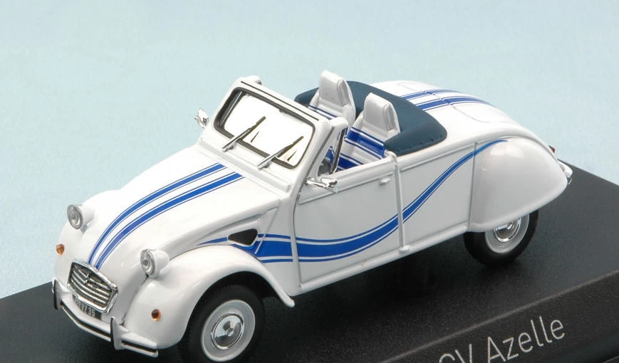 Citroen 2CV Azelle 1990 White with blue deco 1/43 150093  Norev - Immagine 1 di 1