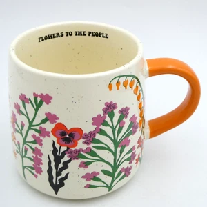 Taza de café Cath Kidston Flowers to the People moteada retro naranja - Imagen 1 de 9