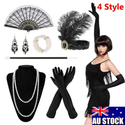 Women 1920's Charleston Gatsby Flapper Accessories Costume Fancy Dress Cosplay - image 1 of 4