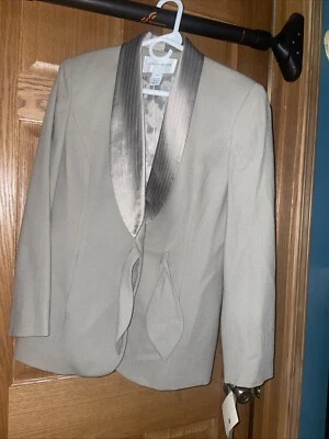 Nuevo con etiquetas Jones New York Mujer Traje Pantalón Conjunto Talla 8 Gris Taupe Toast Of The Town Foto 1 de 4