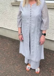 SPLENDIDO PANTALONE TUTA LUNGA LUNGHEZZA MANDARINO GIACCA OCCASIONE 16 IMMACOLATO - Foto 1 di 24