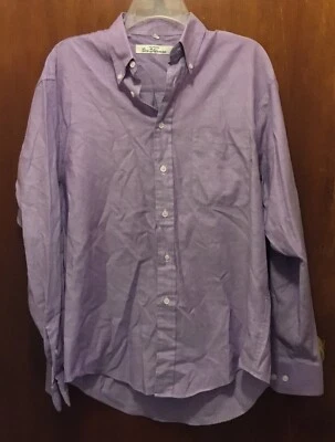 Camisa de vestir para hombre BEN SHERMAN púrpura L/s con botones talla 15 38 manga larga Foto 1 de 4