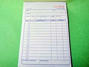 New Sales Order Book Receipt Invoice Duplicate 50 sets Form Carbonless US Seller - Picture 1 of 4