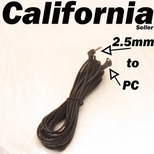 2.5mm Plug to PC Male Sync Long Cable Cord Studio Light Radio Trigger Flash 15ft - Picture 1 of 6