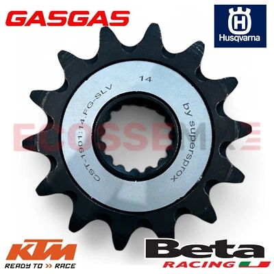 Piñón delantero Husqvarna Supersprox acero 14 dientes TC FC TE FE TX FX 2014-2024 Foto 1 de 2