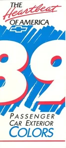 Chevrolet 1989 folleto de colores de fábrica con virutas de pintura Camaro Corvette Caprice +++ - Imagen 1 de 2