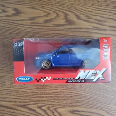 Subaru WRX STi Blue Welly scale 1:34-39 diecast toy car NEX model Doors Open - Image 1 of 4
