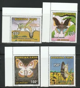 BURKINA FASO INSECTS BUTTERFLIES STAMPS 1996 CORNERS TOP LEFT MNH - IB97 - Picture 1 of 1