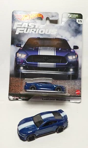 Hot Wheels Fast & Furious Custom Mustang blue lot of 2 - Picture 1 of 1