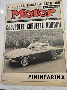 Chevrolet Corvette Rondine Motor Magazine 1963 Rare