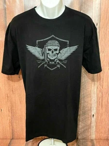 BIKER Skull Wings Tee shirt Short Sleeve Black 2XL - Picture 1 of 5