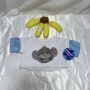 Build A Bear Limited Too Monkey Rhinestone Top W/ Banana Bunch Wristie - Picture 1 of 9