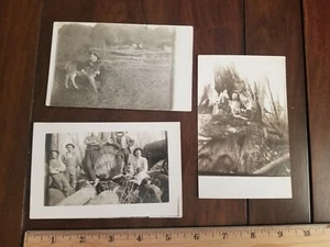 3 c. 1910 Lumberjacks ? Real Photo Postcards - Picture 1 of 2