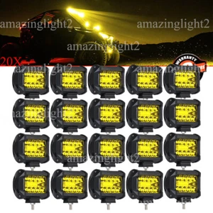 4" inch LED Work Light Bar Spot Floof Pod Driving 4WD Tractor Excavator Forklift - Picture 1 of 26