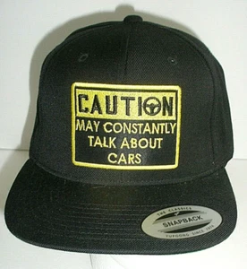 The Classics Yupoong Snapback Hat Cap Caution May Talk About Cars Logo  - Picture 1 of 6