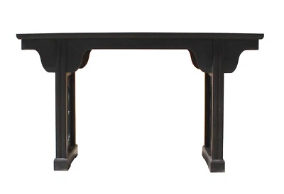 Chinese Dark Brown Black Huali Rosewood Plain Ming Style Altar Table cs3167 - Image 1 of 4