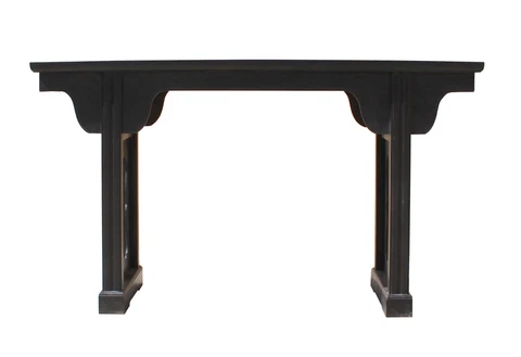 Chinese Dark Brown Black Huali Rosewood Plain Ming Style Altar Table cs3167 Cover