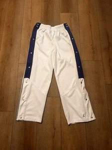 Nike Jordan Mens L White BLUE Buttons Heavyweight Sweatpants Jumpman 56323 - Picture 1 of 2