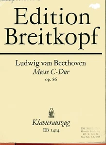 L. VAN BEETHOVEN Messe C-Dur Opus 86 Solo Choir Orchestra Piano sheet music 1977 - Picture 1 of 1