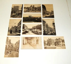 York England United Kingdom Vtg 5.5" Postcards Horse Buggy City People - Picture 1 of 4