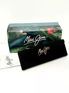 Maui Jim X LARGE Sunglasses Folding Hard Case Black Cleaning Cloth BRAND NEW - Picture 1 of 1