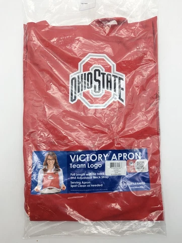 OSU Ohio Buckeyes Aprons Large Size - Adjustable Neck - Tie Straps- Logo - NCAA Cover