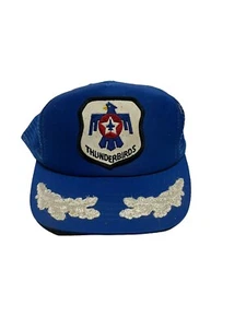 Vintage Thunderbirds Aviation Themed Snapback Mesh Baseball Cap One Size - Picture 1 of 11