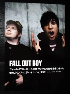 Fall Out Boy VINTAGE JAPAN ONLY 1 COLOR PAGE MEGA RARE!!! - Picture 1 of 2