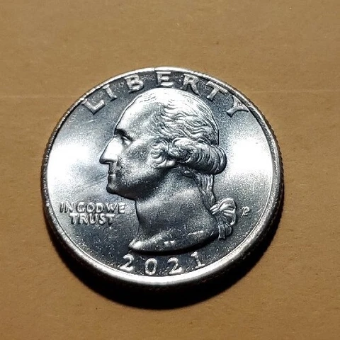 2021-P—“Crown” Die Chip Error Washington Crossing The Delaware Quarter Cover