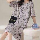 Women 100% Cotton Pajamas Sleepwear Sleep Shirt Dress Cotton Short Sleeve Homewe