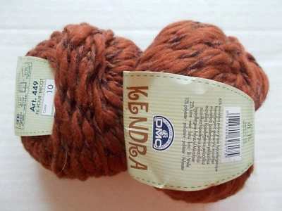 DMC Kendra wool blend textured  yarn, warm brown, lot of 2 (45 yds each) - Image 1 of 3