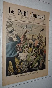 PETIT JOURNAL 1901 BAPTEME MOUVEMENTE CHEZ ROMANICHELS / CUEILLI SUR UN ARBRE - Imagen 1 de 2