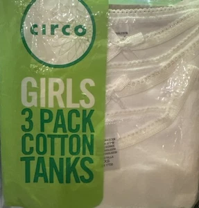 Circo Girls 3 Pack Cotton Tanks - XS - White - New - Picture 1 of 4