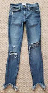 Frame Le Skinny de Jeanne Ankle Jeans in Knickerson Wash Women's 24 x L26 EUC! - Picture 1 of 8