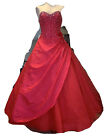 Mori Lee formal Prom Dress Ballgown Size 1 2 petite Coral Strapless Corset