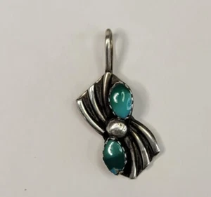 Sterling Silver Handmade Pendant With Two Blue Oval Stones - Picture 1 of 6