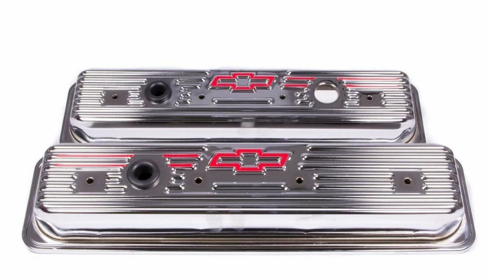 ProForm 141-107 Pair of Chrome Short Valve Covers for Chevy Small Block Engines