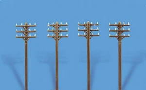 Modelscene 5182 - 8 x Telegraph Poles 'N' Gauge Plastic Kit - 1st Class Post - Picture 1 of 8
