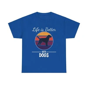 Life Is Better With Dogs Unisex Heavy Cotton Tee - Picture 1 of 37