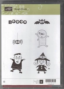 STAMPIN' UP Googly Ghouls (6 unused pieces) witch, mummy, bat, spider - Picture 1 of 5