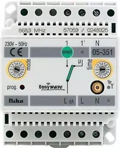 Niko 05-351 1 kanaal RF ontvanger, DIN modulair 1 wisselcontact 230VAC 50Hz used - Photo 1/1