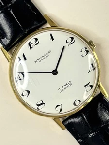 WINEGARTENS of London Vintage 1970’s Men’s Manual 17j Gold Dress Watch - 7001 - Picture 1 of 5