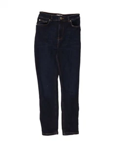 WAREHOUSE Womens Skinny Jeans UK 8 Small W26 L28 Navy Blue Cotton CN70 - Picture 1 of 3