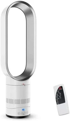 56cm Tower Fan Grey Bladeless Cooling Fan w/ Remote – 8H Timer & Air Purifier - Image 1 of 4