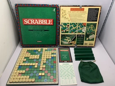 Scrabble Deluxe 1998 Spears Games Vintage Retro Boxed 100% Tiles - No Timer. - Image 1 of 4