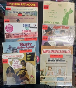 18 Vintage ADULT ONLY XXX COMEDY VINYL RECORDS RUDY RAY MOORE JIMMY LYNCH VG/VG+ - Imagen 1 de 14