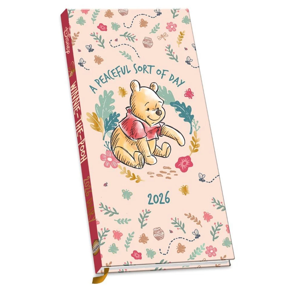 DANILO PROMOTIONS LTD 2026 Diary Disney Winnie the Pooh Slim Diary Week To View Official Product