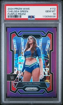 2024 PANINI PRIZM WWE PURPLE PRIZM #112 CHELSEA GREEN 54/149 PSA 10 - Image 1 of 2